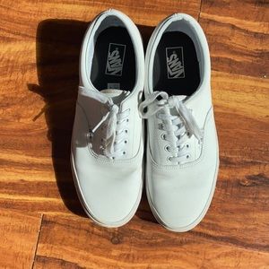 White leather vans